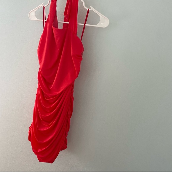 HELLO MOLLY NIGHTS IN IOS HALTER MINI DRESS
CORAL size 8 large NWT - Picture 5 of 16